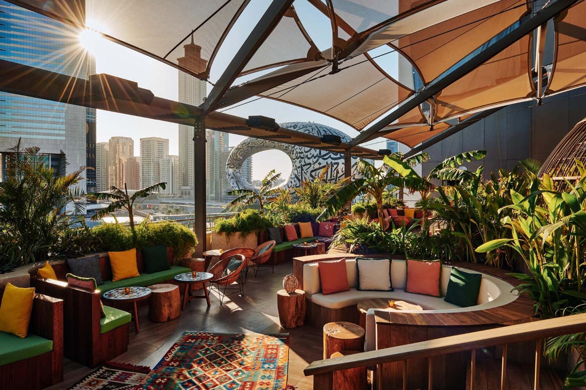 25Hours Hotel Dubai One Central 外观 照片 The rooftop bar at the Standard East Village